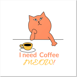 Cats Drinking Coffee - A Funny Art That Will Make You Smile Posters and Art
